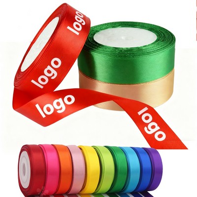 Solid Rainbow Satin Colorful Wrapping Ribbon