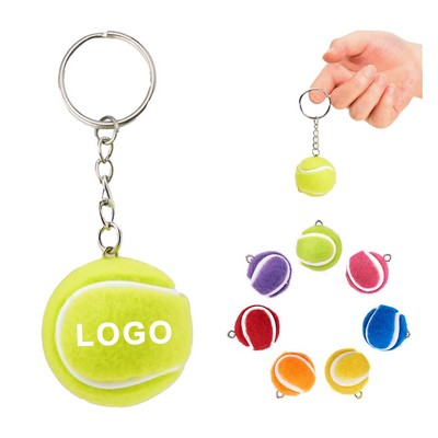 3D Mini Tennis Ball Keychain
