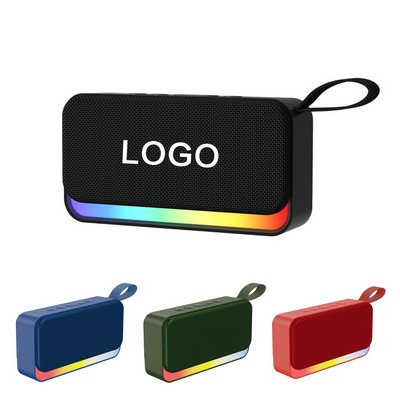 Portable Fabric Mesh Surface Wireless Mini Speaker with RGB Lights