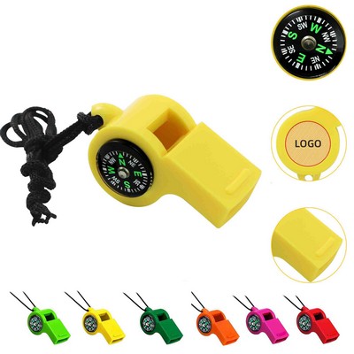 2" 1 Function Whistles with Compass Combo Emergency
