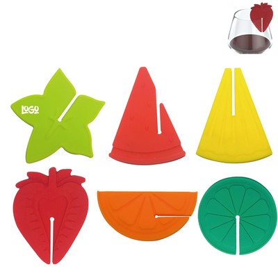 6PCS Silicone Wine Glass Charms Drink Markers