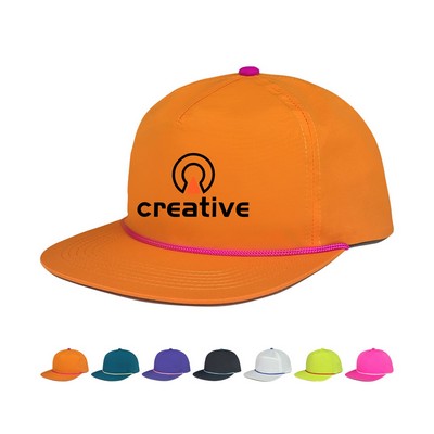 Flat-Bill Baseball Cap w/ Rope