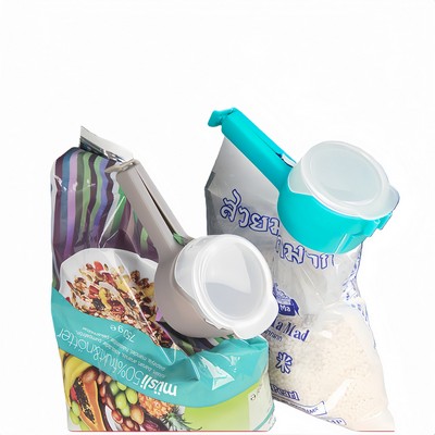 4pcs Food Bag Sealing Clip W/ Pour Spout Set