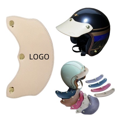 Detachable Leather Visor For Helmet Protection