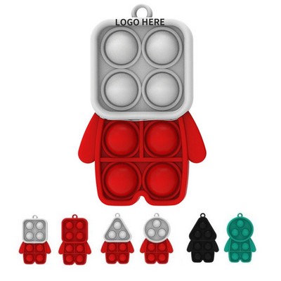 Squid Show Bubble Pop Keychain Toy