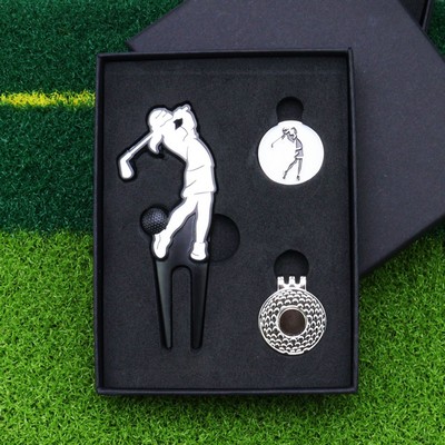 Custom Shape Golf Divot Tool and Ball Marker Gift Set