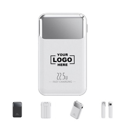 Three-in-One Charging Head 20000mAh Portable Power Bank