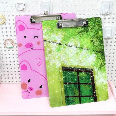 Full Color Printing Acrylic Document Board Clip