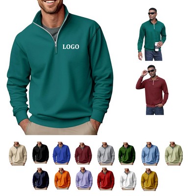 Men's Fashion Quarter Zip Pullover