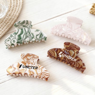 3.15" L Geometric Patterns Hair Claw Clips