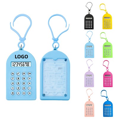 Calculator Keychain With Maze