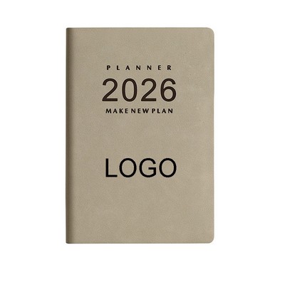 Moonbk Series Daily Planner Of 2026 W/ Hard Pu Cover