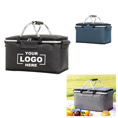 Portable Collapsible Picnic Basket Cooler