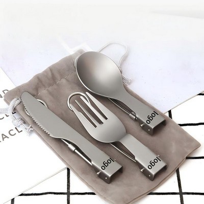 Folding Titanium Cutlery Set