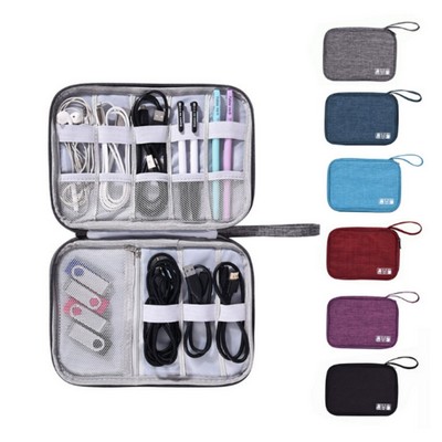 Multi-Purpose Slim Cable and Electronics Organizer Pouch