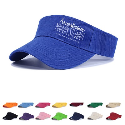 Adjustable Wide Brim Empty Top Visor