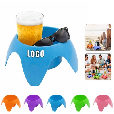 Beach Beer And Beverage Cup Holders