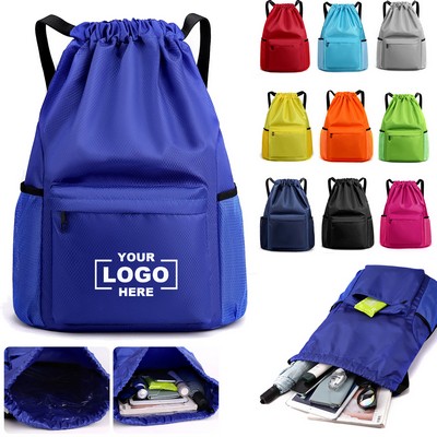 Waterproof Drawstring Gym Bag Backpack