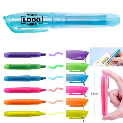 Custom Journaling & Office Fluorescent Colors Plastic Marker Chisel Tip Highlighters