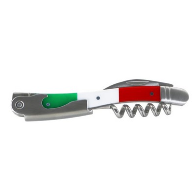 Trio-Color Laguiole Waiter's Corkscrew w/(Italian or Mexican Flag Colors)
