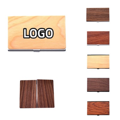 10Moq Solid Wood Business Card Holder