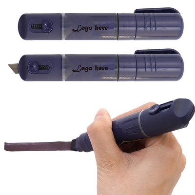 Retractable Letter Opener With Erasable Pen