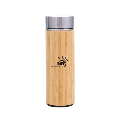 10 oz Vacuum-Sealed Eco Bamboo Bottle