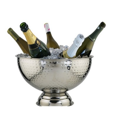 Hammered Stainless Steel Round Bowl