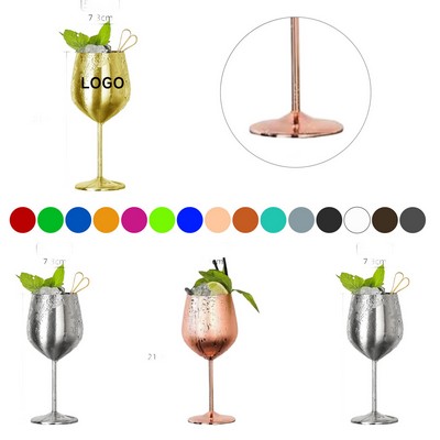 18 oz Stainless Steel Stem Wine Glass