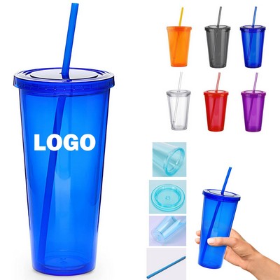 Double Wall Tumbler With Straw