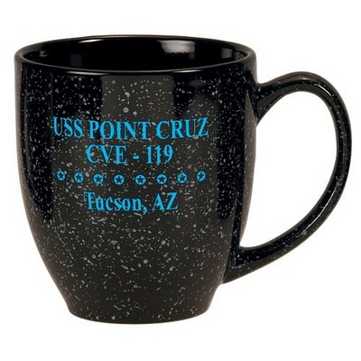 16 Oz. Black Speckled Bistro Mug