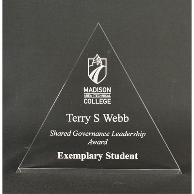 Acrylic Triangle Award - Blank (5"x5"x3/4")