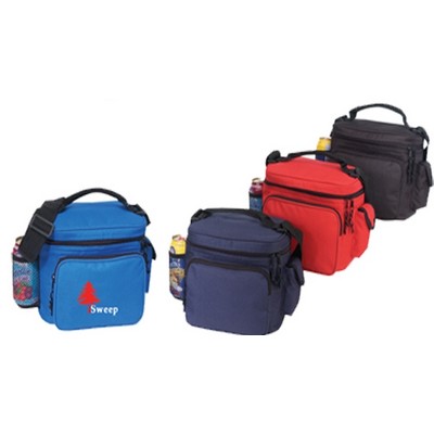 Cooler w/ Bottle Holder & Cell Phone Pouch (12"x7")