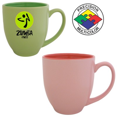 14.5 Oz. Satin Pink & Strawberry Bistro Pastel Mug - Dishwasher Safe - Precision Spot Color