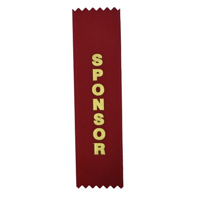 Stock Pinked End Ribbon (1 5/8"x6") - Sponsor