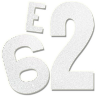 6" Individual Reflective Letters or Number Sticker