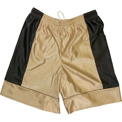 Adult 7" Inseam Dazzle Athletic Short w/ Contrast Side Panel & Piping