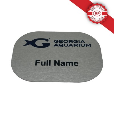USA Made Eco-Friendly Sublimated Personalized Aluminum Badges (6-10 Sq. Inches)