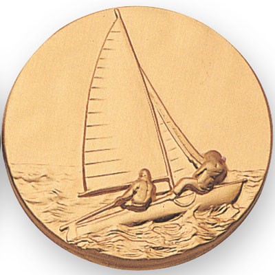2" Sail 1 Design Stamped Medallion Insert Disc