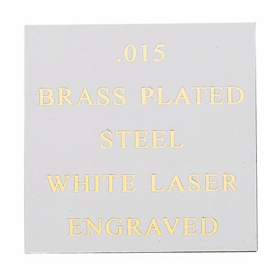 White Coated Brass Plated Steel Engraving Sheet Stock (12"x24")