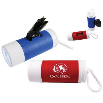 Dog Bag Combo Clip w/Flashlight & 25 Bags