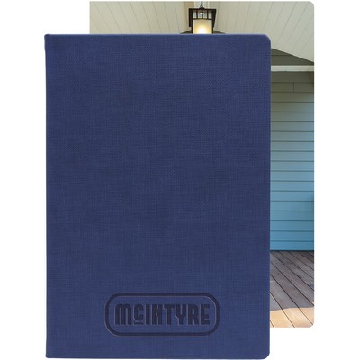 Large Bohemian Textured Journal w/Full-Color Tip-in (7"x10")