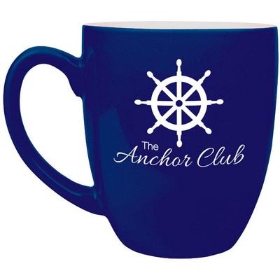 Blue Bistro Ceramic Mug, Engraved, 16 oz