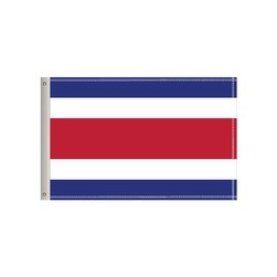 72"W x 36"H National Flag, Costa Rica, Double-Sided