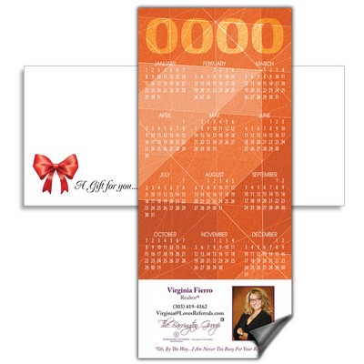 Magnetic Calendar with Envelope - Tangerine