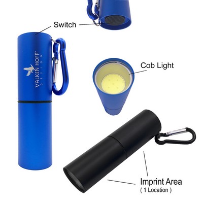 Cob LED Flashlight With Carabiner