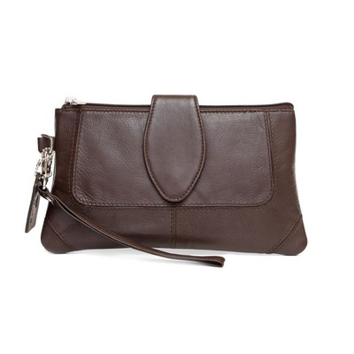 Ashlin® Designer Ladies Expresso Brown Genesia Makeup Wristlet