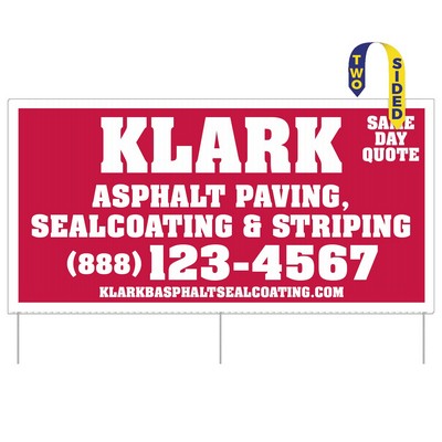 Corrugated Plastic Sign Kit | 24" x 48" | 2 Sides