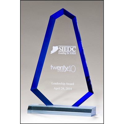 Flame Series Acrylic Award w/Blue Accented Bevel (6.5"x 9.75")
