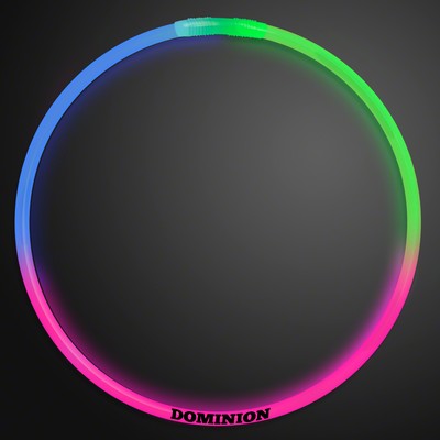 22" Tri Color Glow Necklaces, Blue/Pink/Green - PRINTED